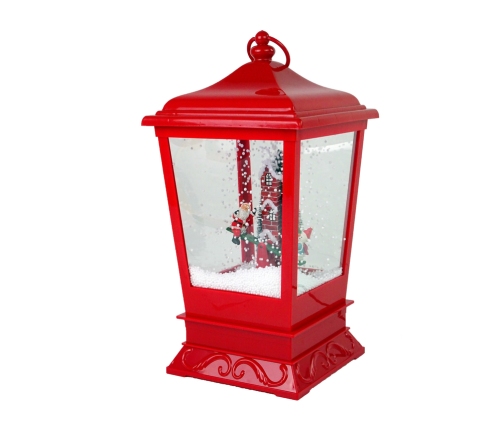 Christmas Lantern Snowflake Santa Red