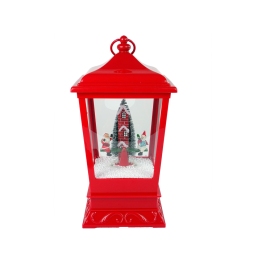 Christmas Lantern Snowflake Santa Red