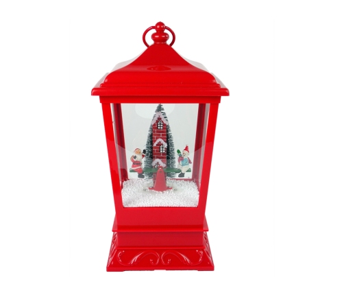 Christmas Lantern Snowflake Santa Red