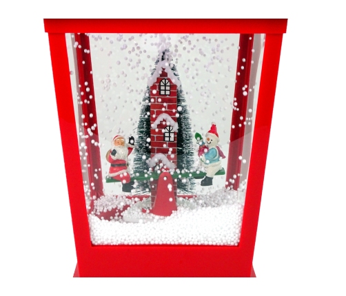 Christmas Lantern Snowflake Santa Red