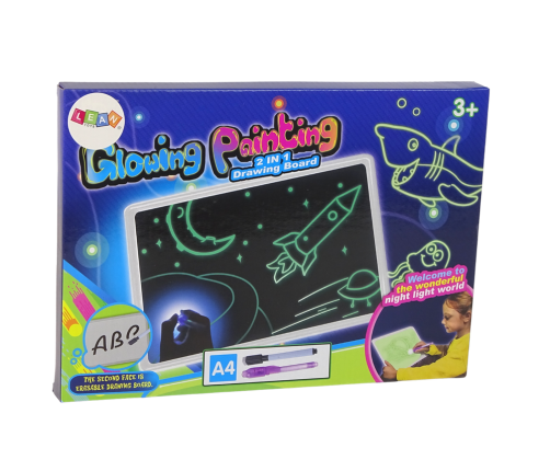 Double-sided Magic Board Glowing Painting Tablet 2in1 Draw and illuminate