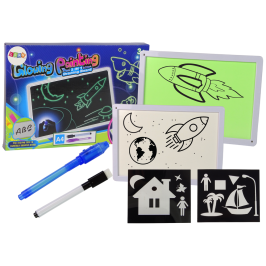 Double-sided Magic Board Glowing Painting Tablet 2in1 Draw and illuminate