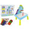 DINOSAUR TABLE WITH PROJECTOR FOR DRAWING + ACCESSORIES COLOUR BLUE