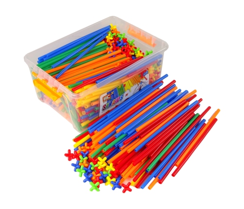 Large Building Block Set in a Box  Construction Straws 800 Pieces !