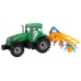 Green Tractor with Orange and Blue Rake Friction Drive