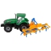 Green Tractor with Orange and Blue Rake Friction Drive