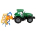 Green Tractor with Orange and Blue Rake Friction Drive