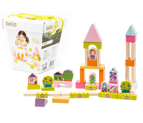 Wooden Building Blocks for Girls Princess Castle Dragon Prince 13906