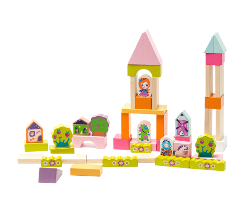 Wooden Building Blocks for Girls Princess Castle Dragon Prince 13906