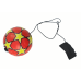 PU Football with a Jojo Elastic Band for Bouncing, 6 cm, Red Stars