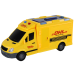 Delivery Car 1:16 Friction Drive Opening Doors Lights Yellow Sounds