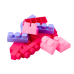 Educational Large Building Blocks in a Bucket Set Pink 160 pcs.