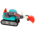 Cartoon Crawler Excavator For Turning DIY Turquoise