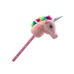 Plush Unicorn Head On A Stick Hobby Horse Pink Unicorn sounds