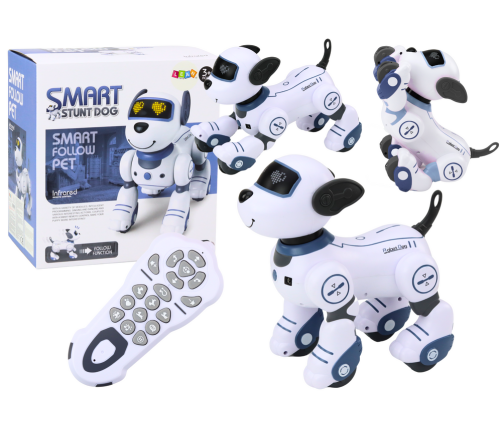 Remote Controlled Interactive Robot Dog Dancing Follows Commands Blue