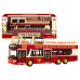 Double-decker Tour Bus 1:42 Metal Lights Red