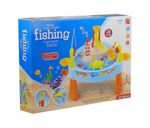 Colorful Fishing Table With Fishing Rods For Kids