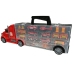 Fire brigade truck Sorter Suitcase with cars Helicopter Red