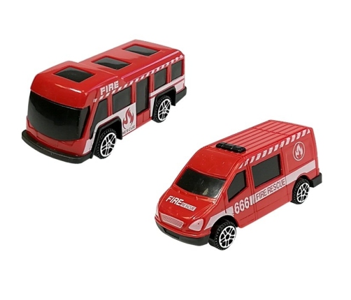 Fire brigade truck Sorter Suitcase with cars Helicopter Red