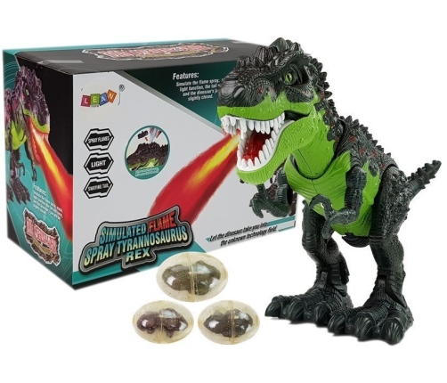 Battery Dinosaur Laying Eggs Burning Fire Steam Green