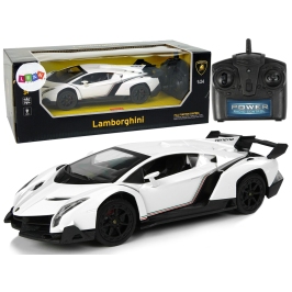 Sports Car R/C 1:24 Lamborghini Veneno White 2.4 G Lights