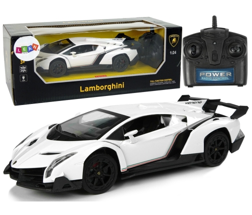 Sports Car R/C 1:24 Lamborghini Veneno White 2.4 G Lights