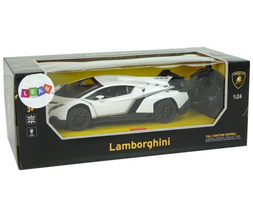 Sports Car R/C 1:24 Lamborghini Veneno White 2.4 G Lights