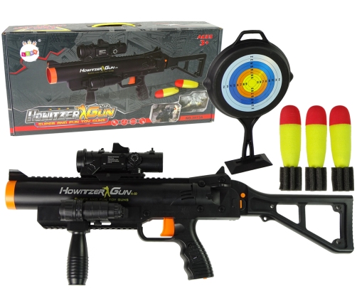 Rifle Grenade Launcher with Sound Flashlight Black