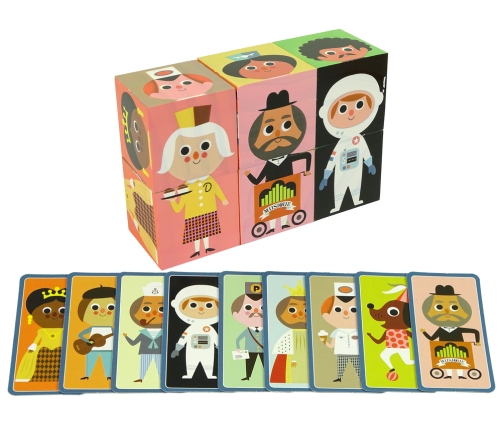 Wooden Blocks Assemble Characters 6 Piece Puzzle Colourful