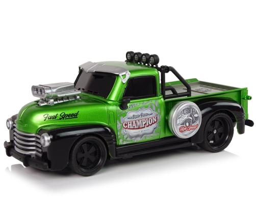 Remote Controlled 1:18 Green Pick-up Truck