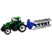 Tractor with Plow Plastic Green Blue