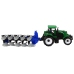 Tractor with Plow Plastic Green Blue