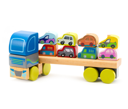 Wooden Truck Lorry with Cars Sorter LM-12 13418