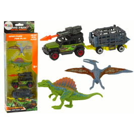 Dinosaurs Set Car With Rocket Trailer