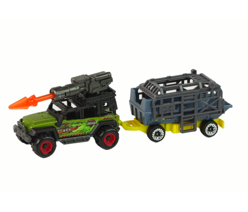 Dinosaurs Set Car With Rocket Trailer