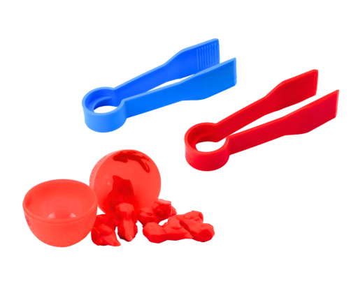 Dinosaur Egg Sorter Colorful Tongs 6 Pieces