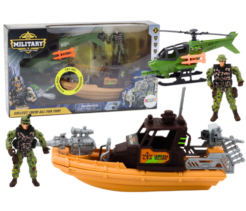 Military Set Military Combat Boat Soldiers Accessories Sounds