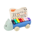 Hippopotamus Cymbals On Wheels Instrument For Children Colorful Educational