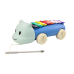 Hippopotamus Cymbals On Wheels Instrument For Children Colorful Educational