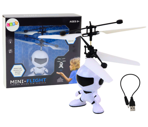 Flying Astronaut Hand Controlled Drone Helicopter White