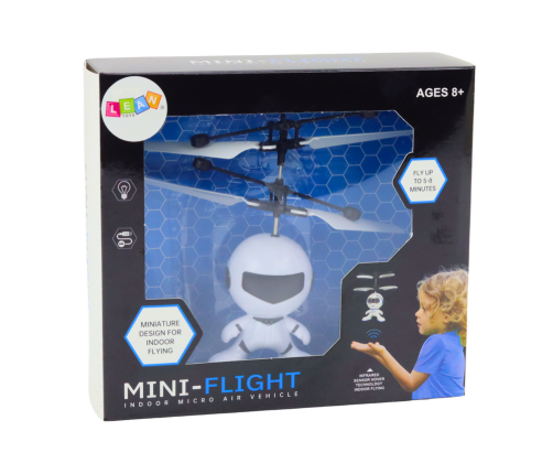 Flying Astronaut Hand Controlled Drone Helicopter White