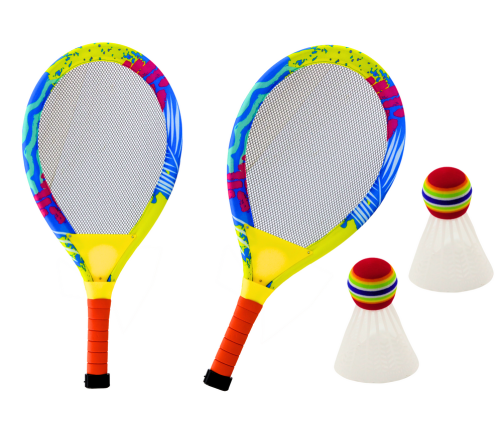 Badminton Set Glowing Rackets Shuttlecocks 2 Pcs