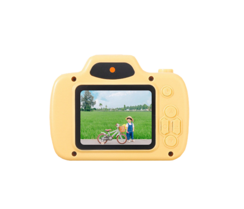 Camera For Kids Photos Recording Games Memory Card 64GB Yellow