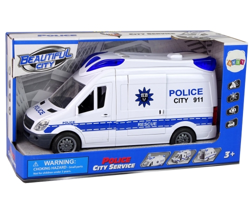 Interactive Police Radio Car  Light and sound effects ! Opening doors