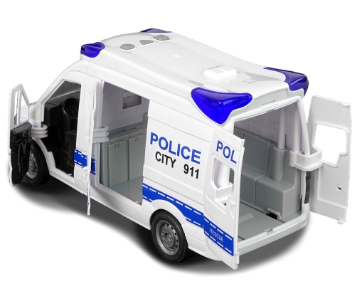 Interactive Police Radio Car  Light and sound effects ! Opening doors