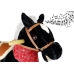 Black and white rocking horse Sounds Moves Snout Tail 74 cm