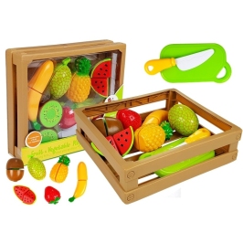 Fruits Set for Cutting Indredients in a Basket