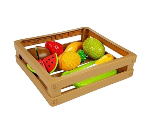 Fruits Set for Cutting Indredients in a Basket