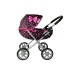 Doll Stroller Alice Black-Pink Dotted