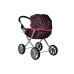 Doll Stroller Alice Black-Pink Dotted